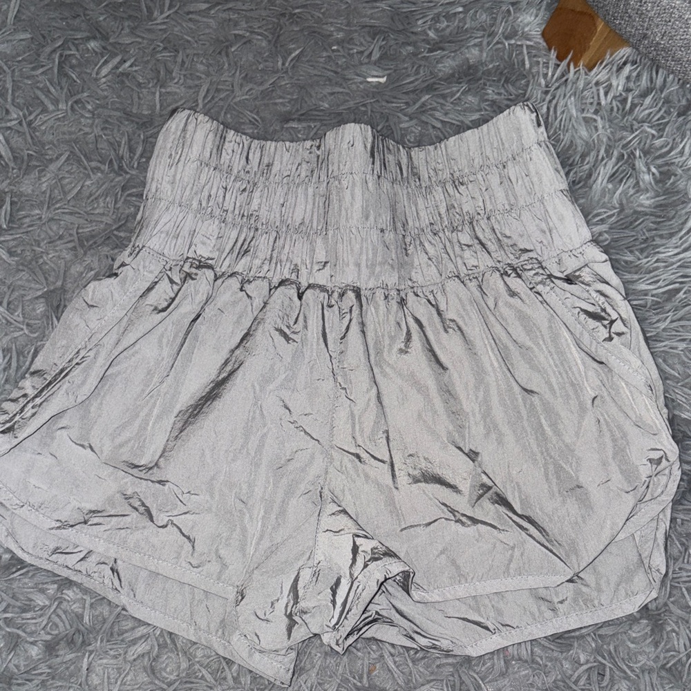 FP Movement Silver/gray high rise shorts